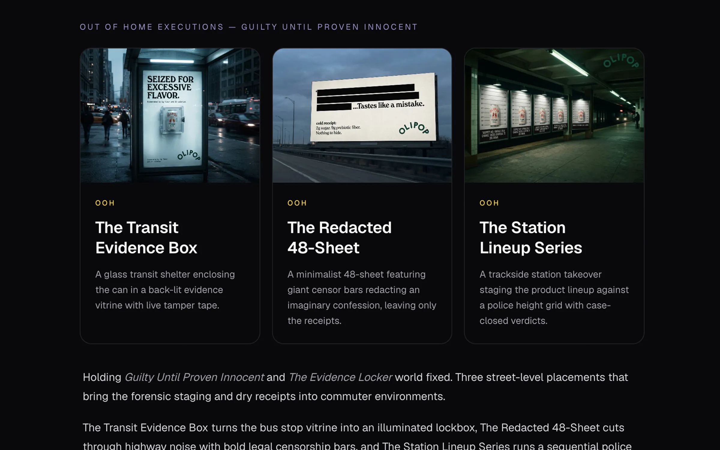 Ideas: Out-of-home executions