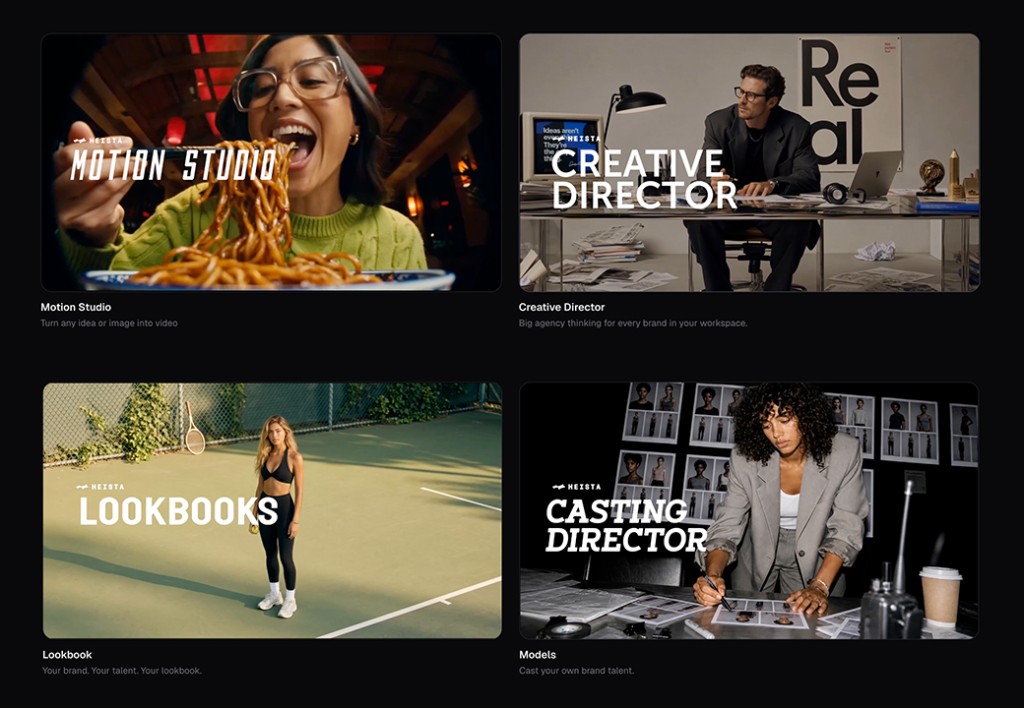 Motion Studio, Creative Director, Lookbook and Casting Director in one workspace.
